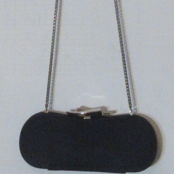 VTG Rodo Microfiber Evening Box Bag Blue 8 ½ “L x 3“H x 2“D Milan, Italy - Picture 3 of 10